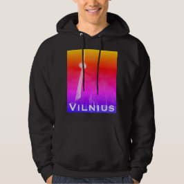 Zeitloses Design: Neon-Glanz des Vilnius-Sendeturm Hoodie