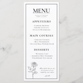 Zeitloses Doppelblühen Menükarte