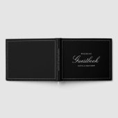 Zeitloses Dunkles Schwarzes Modernes Minimalistisc Gästebuch (Voll)
