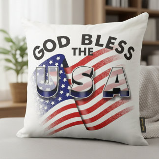Zeitloses Erbe: Unbehagliches amerikanisches Flagg Kissen