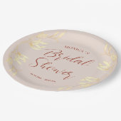 Zeitloses florales rustikales Brautparty Pappteller (Schrägansicht)