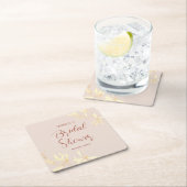 Zeitloses florales rustikales Brautparty Rechteckiger Pappuntersetzer (Vor Ort)