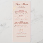 Zeitloses florales, rustikales Hochzeitmenü Menükarte (Vorderseite)