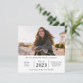 Zeitloses Foto der Klasse 2023 Graduation Party Einladung (Stehend Vorderseite)