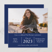 Zeitloses Foto der Klasse 2023 Graduation Party Einladung (Vorne/Hinten)