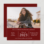 Zeitloses Foto der Klasse 2023 Graduation Party Einladung (Vorne/Hinten)