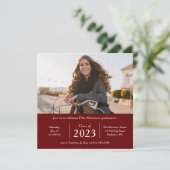 Zeitloses Foto der Klasse 2023 Graduation Party Einladung (Stehend Vorderseite)