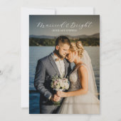 Zeitloses Foto Elegant Neuvermählte Weihnachten (Vorderseite)