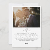 Zeitloses Foto Elegant Neuvermählte Weihnachten (Rückseite)