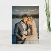 Zeitloses Foto Elegant Neuvermählte Weihnachten (Vorderseite)