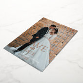 Zeitloses Foto zum Hochzeitsschreiben von Kupfer R Folieneinladung (Gedreht)