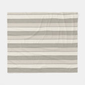Zeitloses Greige-Maler-Streifenmuster Fleecedecke (Vorderseite (Horizontal))