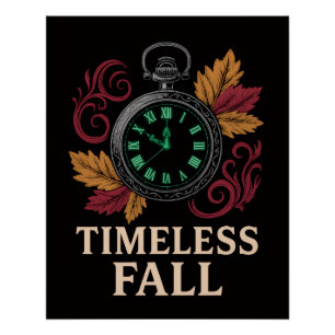Zeitloses Herbstposter Poster