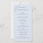 Zeitloses Hochzeitsprogramm für Blume (Vorderseite)