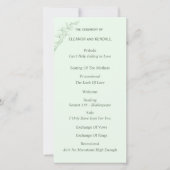 Zeitloses Hochzeitsprogramm für Blume (Vorderseite)