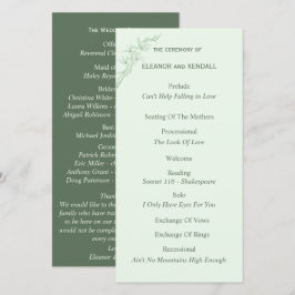 Zeitloses Hochzeitsprogramm für Blume