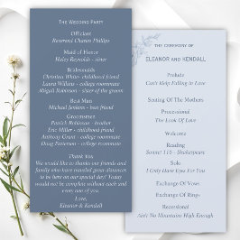 Zeitloses Hochzeitsprogramm für Blume