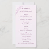 Zeitloses Hochzeitsprogramm für Blume (Vorderseite)