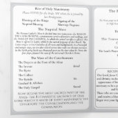Zeitloses katholisches monogrammiertes Trifold-Pro Dreifach-gefaltete Programmkarte (Innen Erste Seite)