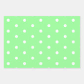 Zeitloses Minze White Polka Dot Geschenkpapier Set (Vorderseite 2)