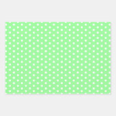 Zeitloses Minze White Polka Dot Geschenkpapier Set (Vorderseite)