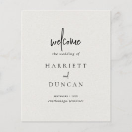 Zeitloses, neutrales Beige-Hochzeitsprogramm