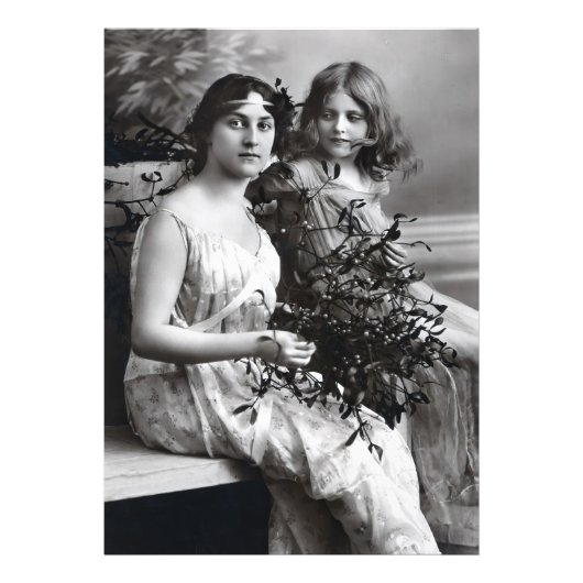 Zeitloses Portrait von Mutter und Tochter Fotodruck (Vorne)