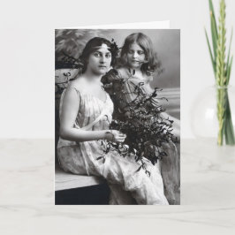 Zeitloses Portrait von Mutter und Tochter Karte