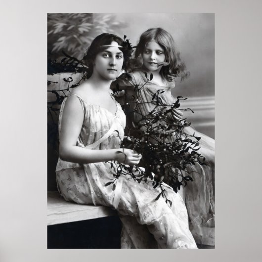 Zeitloses Portrait von Mutter und Tochter Poster (Vorne)