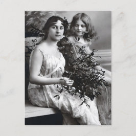 Zeitloses Portrait von Mutter und Tochter Postkarte