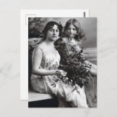 Zeitloses Portrait von Mutter und Tochter Postkarte (Vorne/Hinten)
