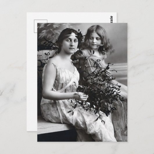 Zeitloses Portrait von Mutter und Tochter Postkarte (Vorne/Hinten)