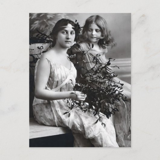 Zeitloses Portrait von Mutter und Tochter Postkarte (Vorderseite)