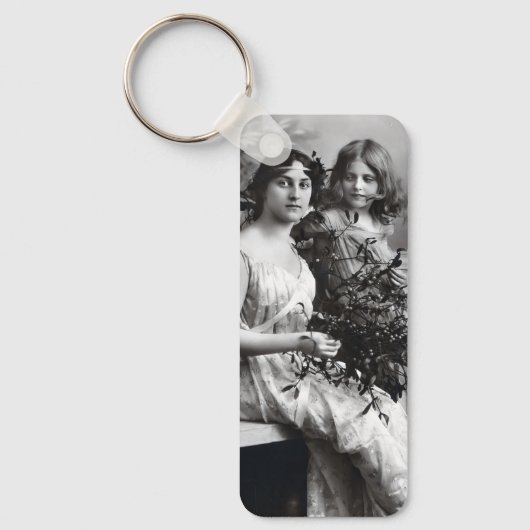 Zeitloses Portrait von Mutter und Tochter Schlüsselanhänger (Vorderseite)
