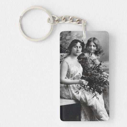 Zeitloses Portrait von Mutter und Tochter Schlüsselanhänger (Vorderseite)