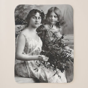 Zeitloses Portrait von Mutter und Tochter Sherpadecke