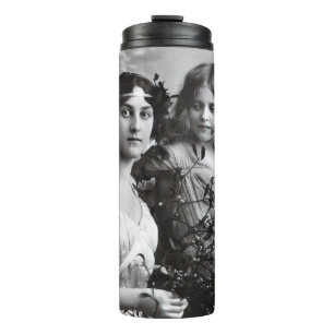 Zeitloses Portrait von Mutter und Tochter Thermosbecher