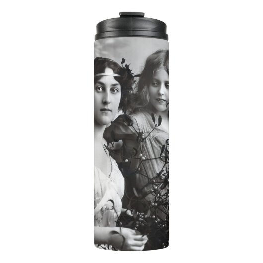 Zeitloses Portrait von Mutter und Tochter Thermosbecher (Vorderseite)