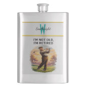 Zeitloses Ruhestand Flachmann (Vorderseite)