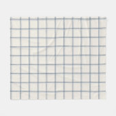 Zeitloses Schieferblau-Fensterpaneel-Karomuster Fleecedecke (Vorderseite (Horizontal))