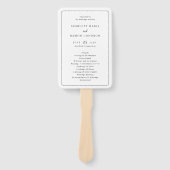 Zeitloses Schwarz-Weiß-Hochzeitsprogramm Fächer (Vorderseite)