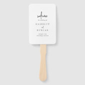 Zeitloses Schwarz-Weiß-Hochzeitsprogramm Fächer (Vorderseite)