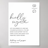 Zeitloses Schwarz-weißes Hochzeitssegment Poster (Vorne)