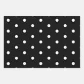 Zeitloses Schwarz-weißes Polka Dot Geschenkpapier Set (Vorderseite 2)
