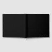 Zeitloses Schwarzes Gästebuch für Erinnerungen und (Voll)