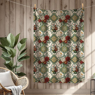 Zeitloses Shabby-Chic-Decke mit ornamentalen Flies Fleecedecke