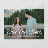 Zeitloses Skript Einfache Save the Date Postkarte (Vorderseite)