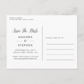 Zeitloses Skript | FOTO SAVE THE DATE Ankündigungspostkarte (Rückseite)