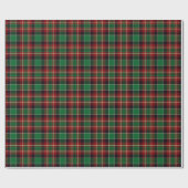 Zeitloses Tartan Karo Rot Grün Ralph Weihnachten Geschenkpapier (Flach)