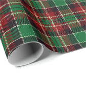 Zeitloses Tartan Karo Rot Grün Ralph Weihnachten Geschenkpapier (Rolleneckpunkt)